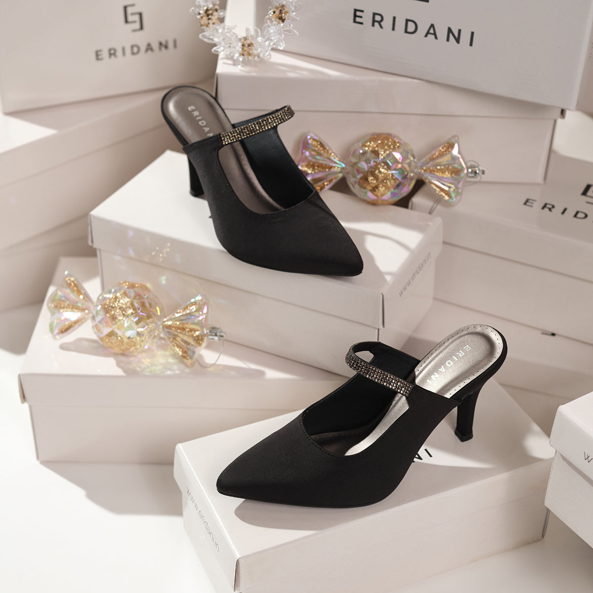 Yuletide Stiletto Mules