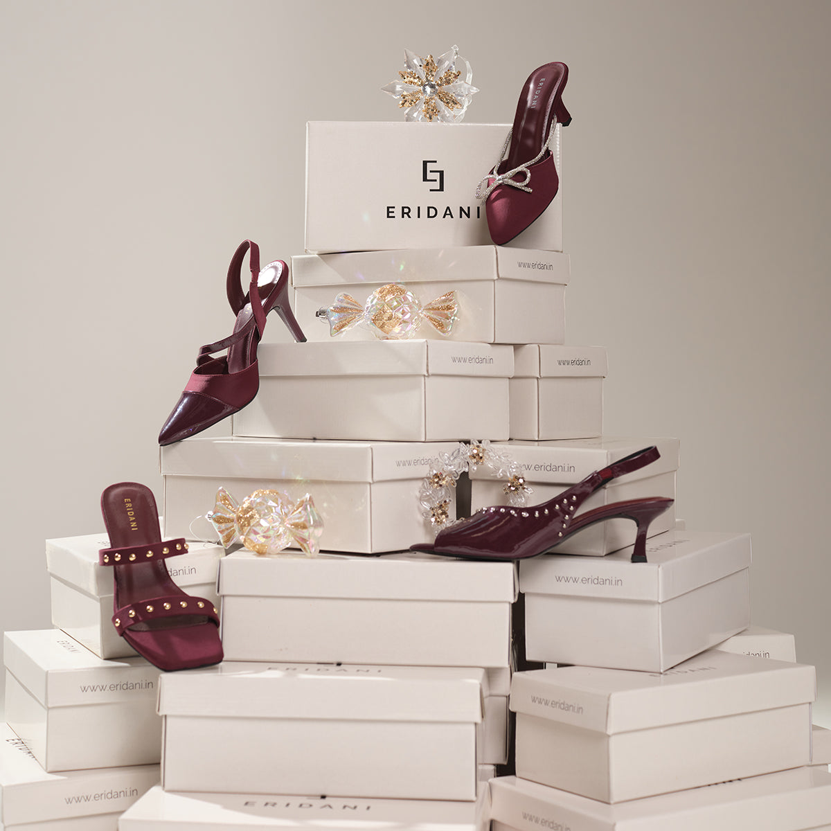 Yuletide Stiletto Mules