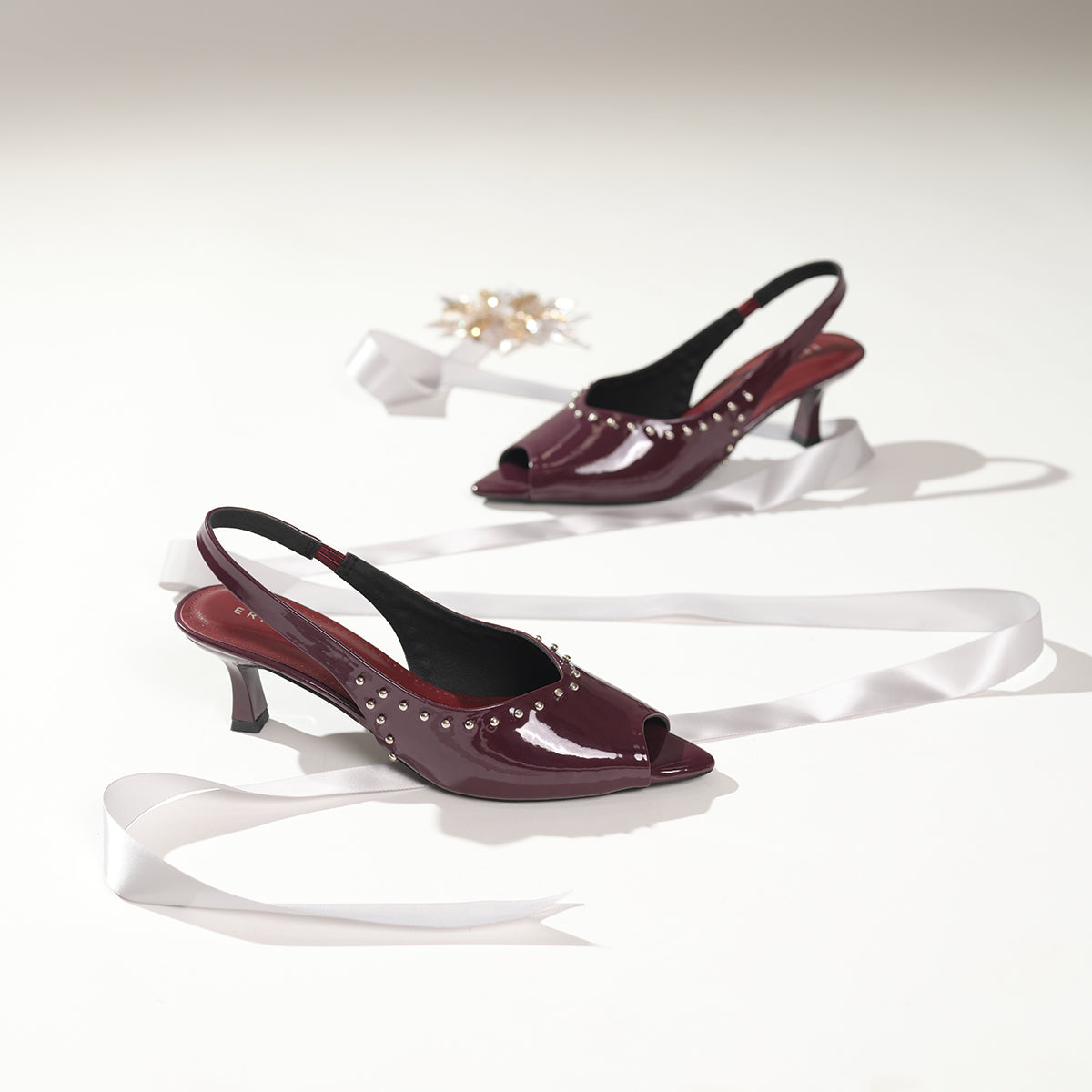 Wreath Studded Heels