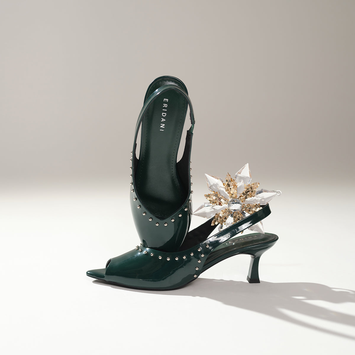 Wreath Studded Heels