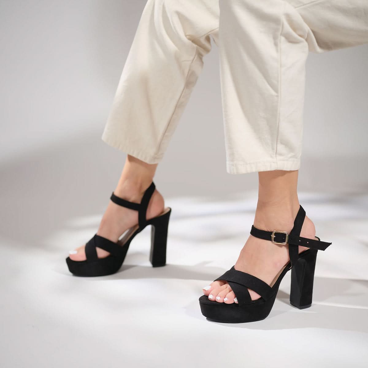 Veronic Criss-Cross Heels National Shoes Eridani