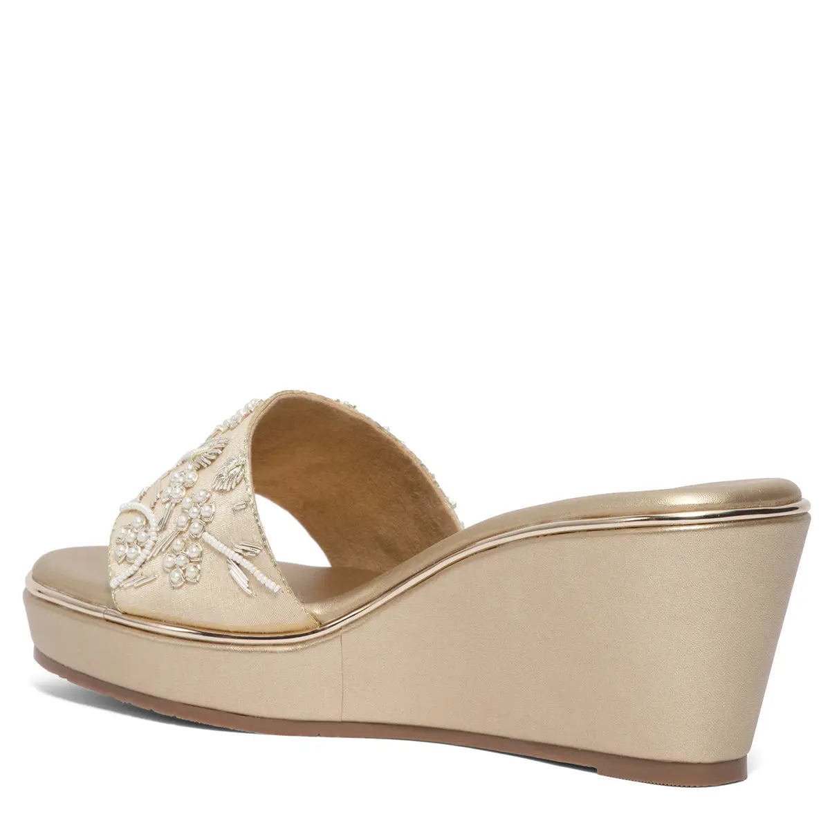Aadhya Embroidered Wedges Mahek Footwear