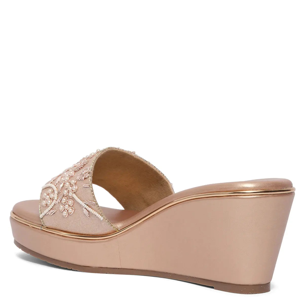 Aadhya Embroidered Wedges Mahek Footwear