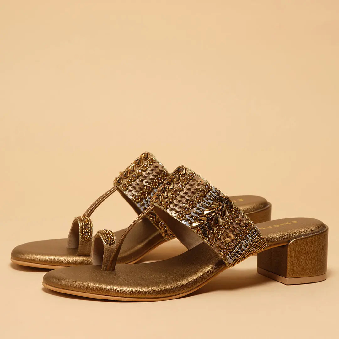 Aaravi Kolhapuri Heels Mahek Footwear