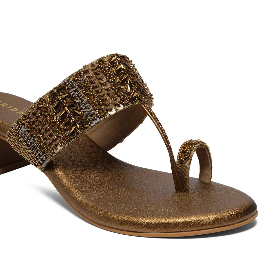 Aaravi Kolhapuri Heels Mahek Footwear