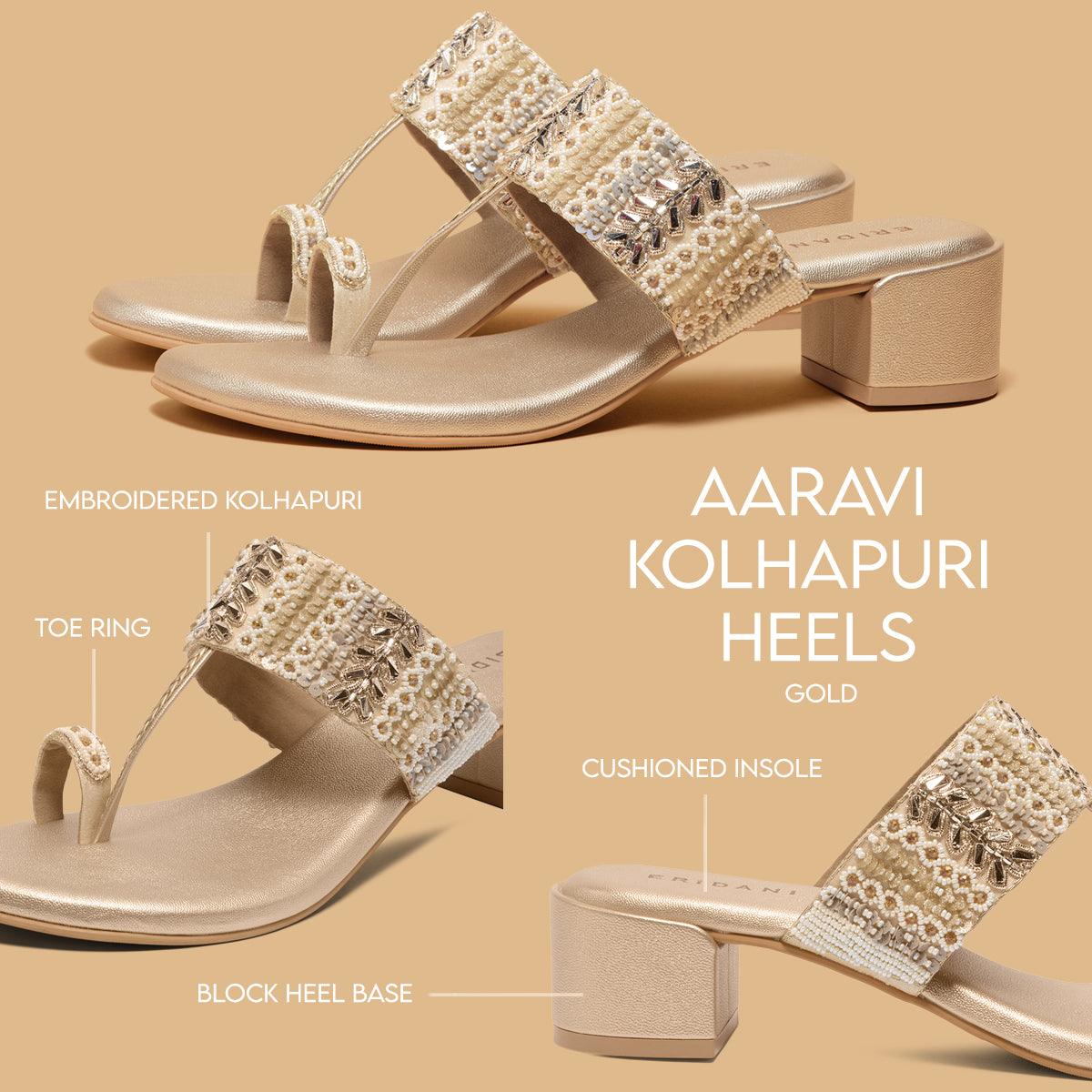 Aaravi Kolhapuri Heels Mahek Footwear Eridani
