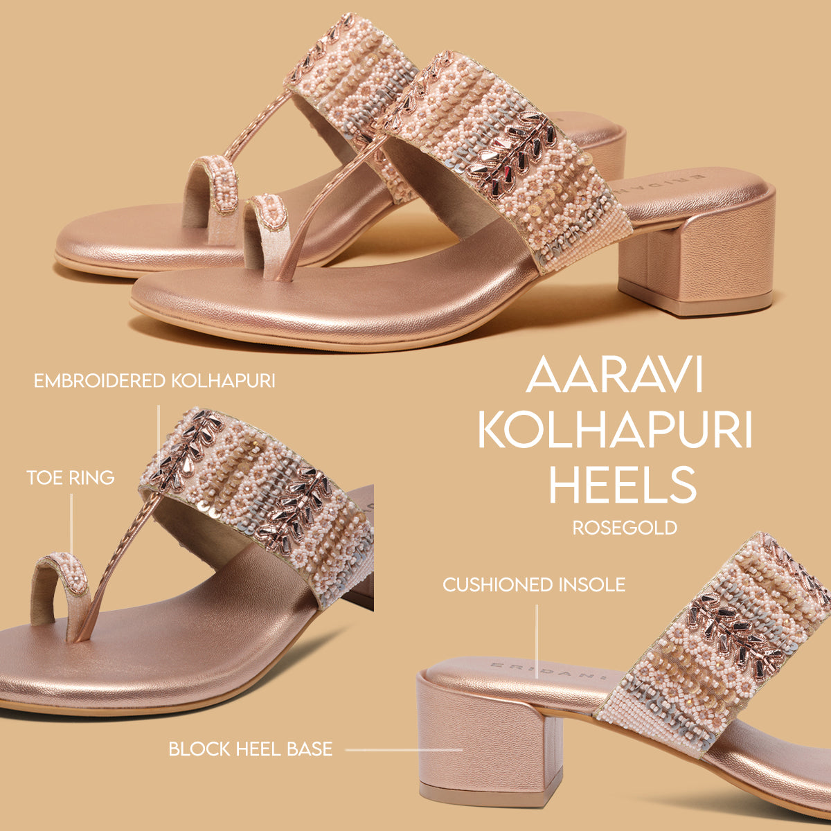 Aaravi Kolhapuri Heels Mahek Footwear Eridani