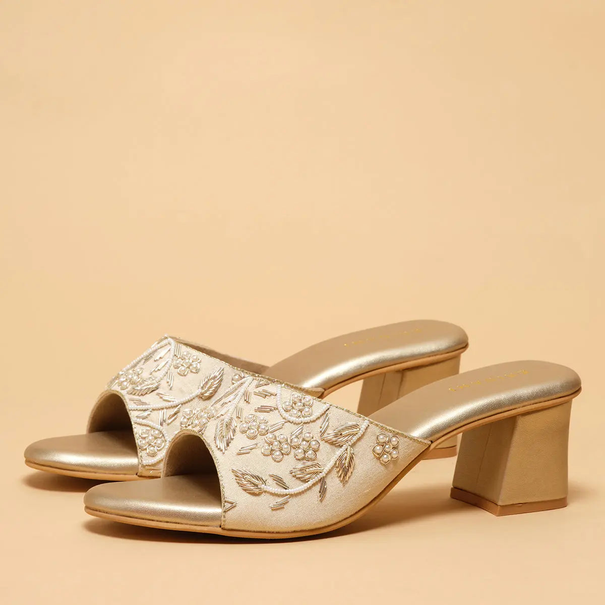 Aarchi Embroidered Heels Mahek Footwear