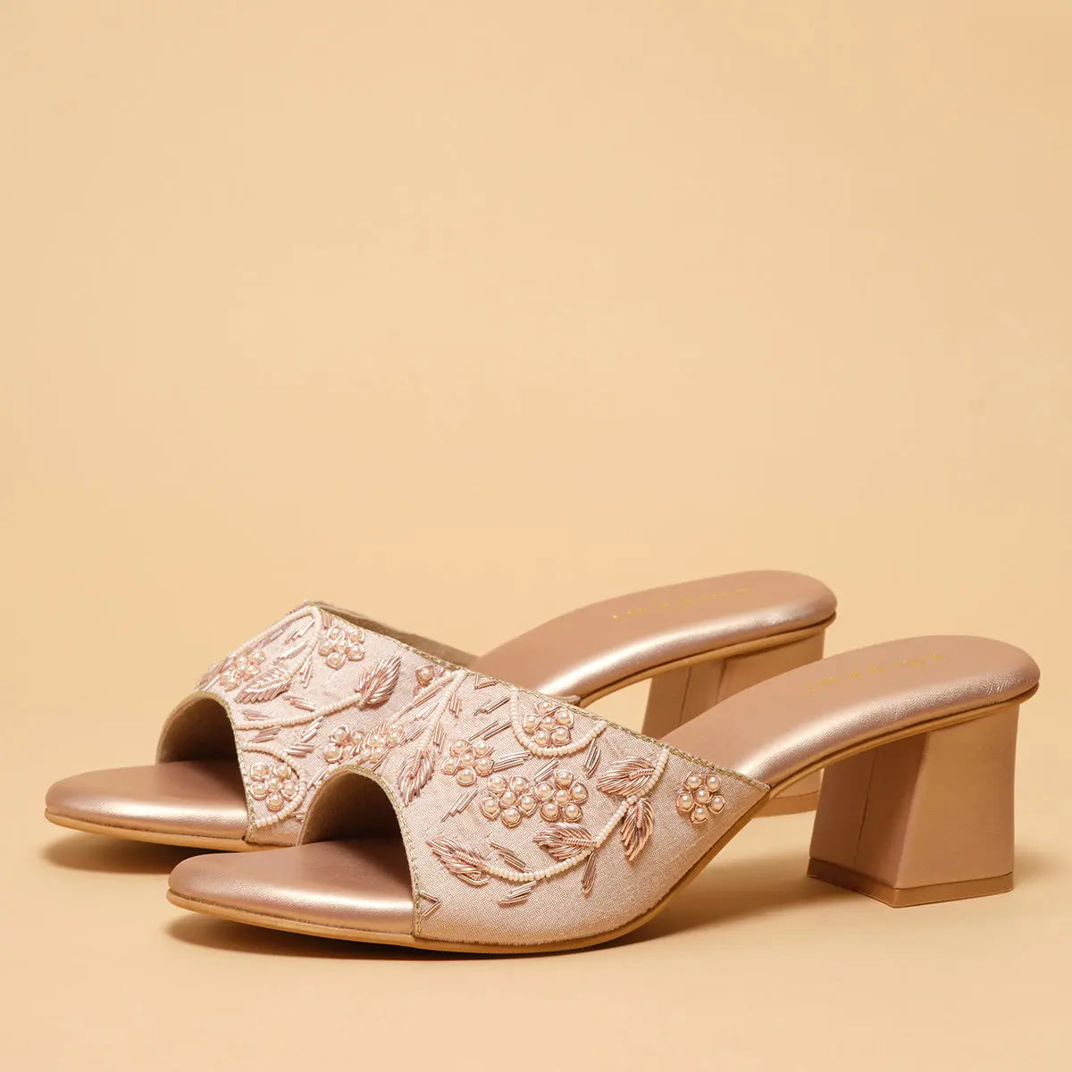 Aarchi Embroidered Heels Mahek Footwear