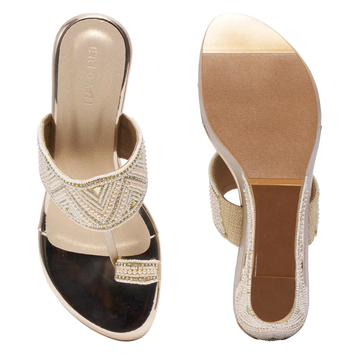 Aashi Embellished Kolhapuri Wedges Come