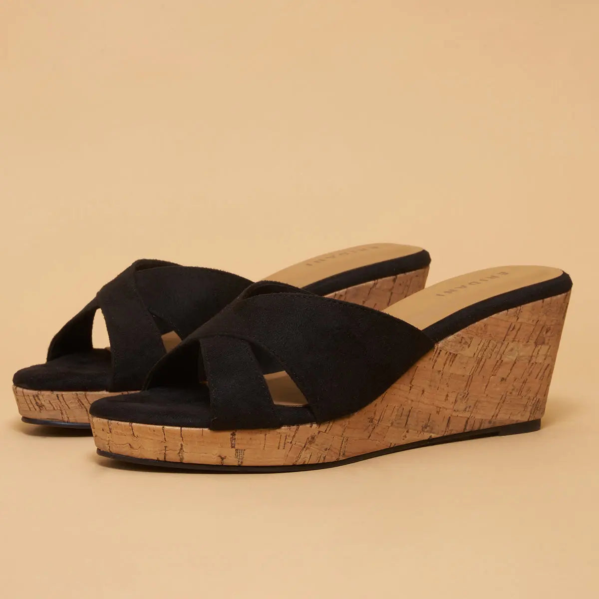 Acaciaa Criss-Cross Strap Wedges Star Footwear