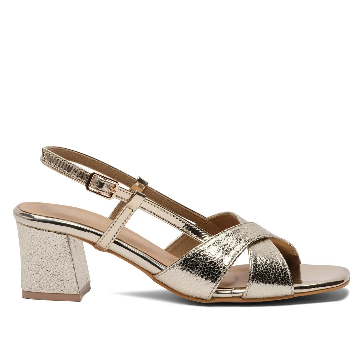 Aella Metallic Heels KM Footwear