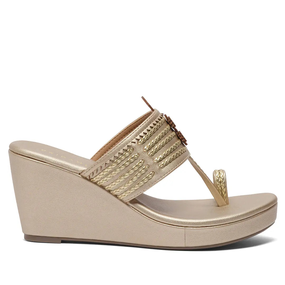 Ahraya Kolhapuri Wedges Macro Footwear