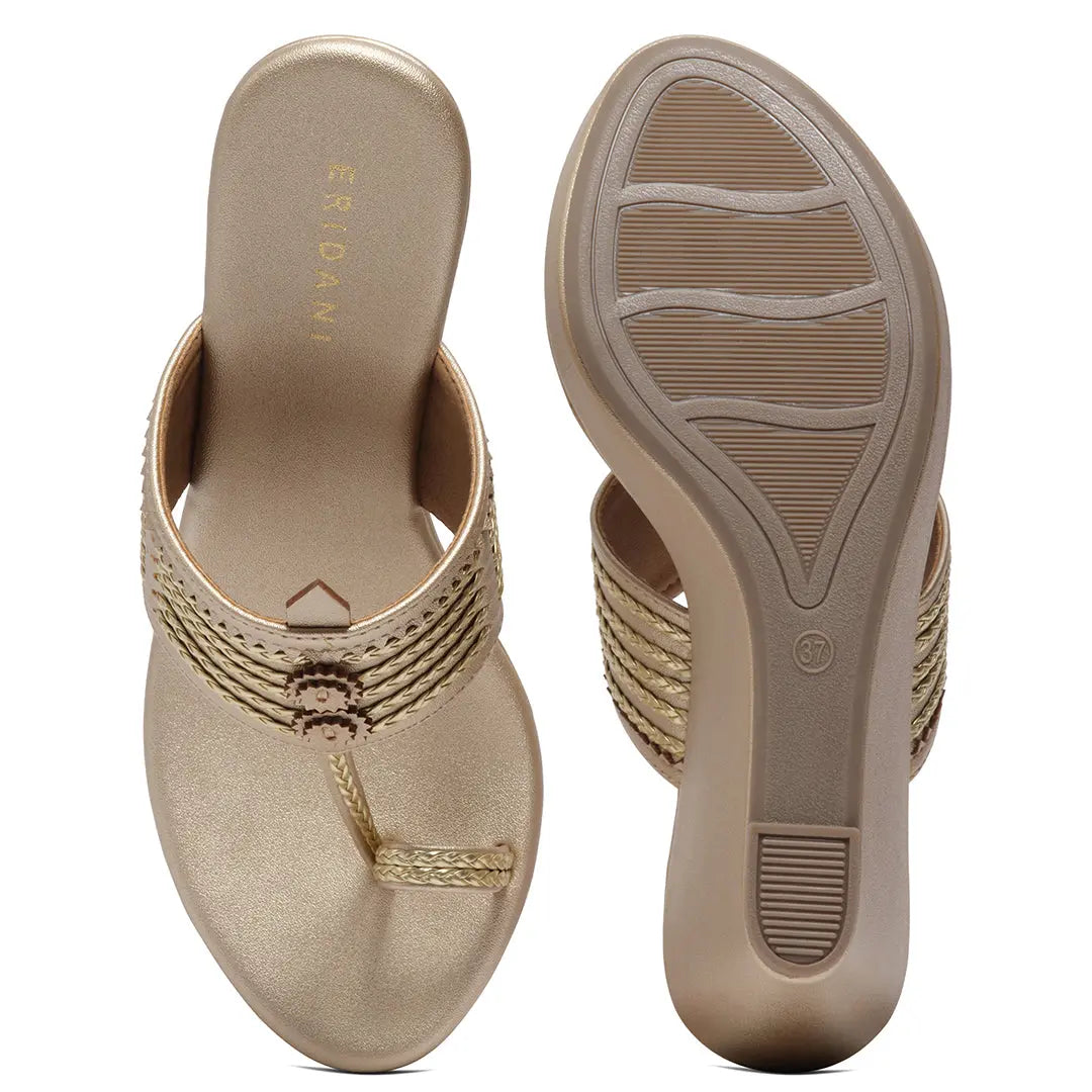 Ahraya Kolhapuri Wedges Macro Footwear