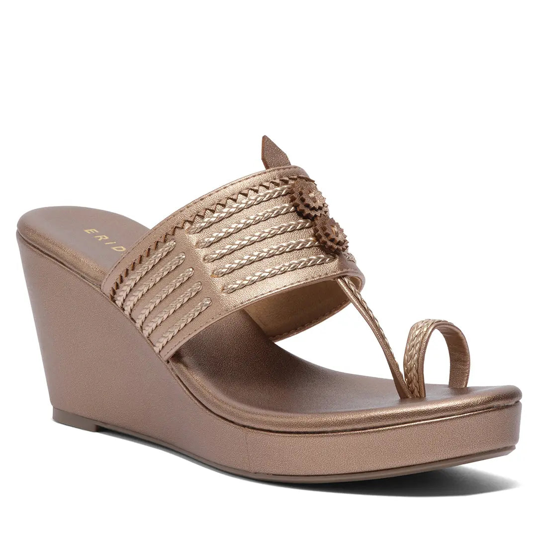 Ahraya Kolhapuri Wedges Macro Footwear