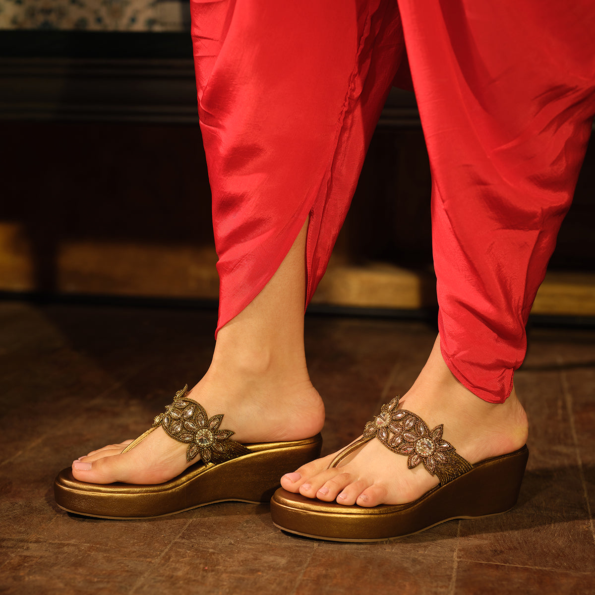 Ahvi Embellished Wedges Regina Footwear Eridani