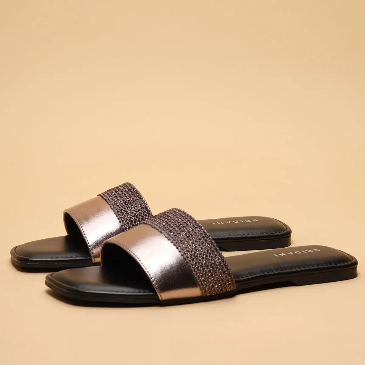 Ainara Metallic Flats Ahmad Arts
