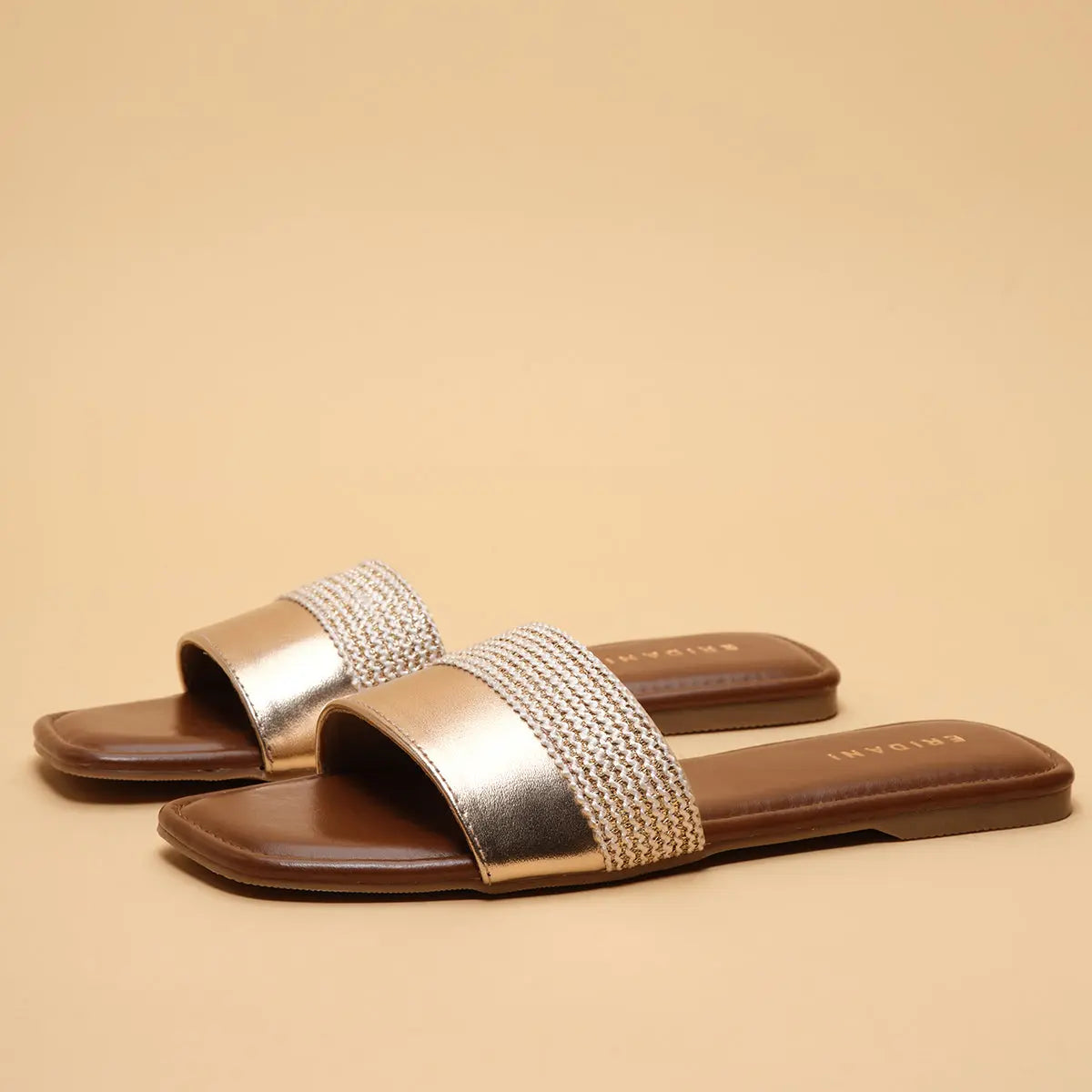 Ainara Metallic Flats Ahmad Arts
