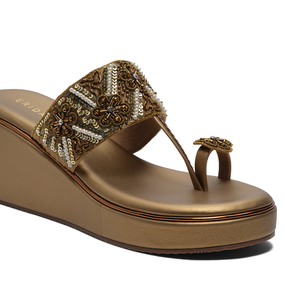 Ainaz Embroidered Wedges