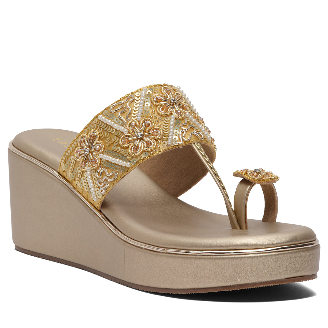 Ainaz Embroidered Wedges