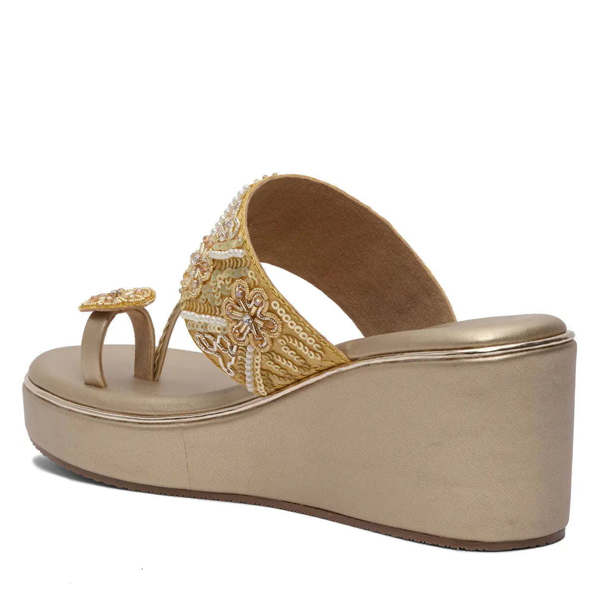 Ainaz Embroidered Wedges Sapphire