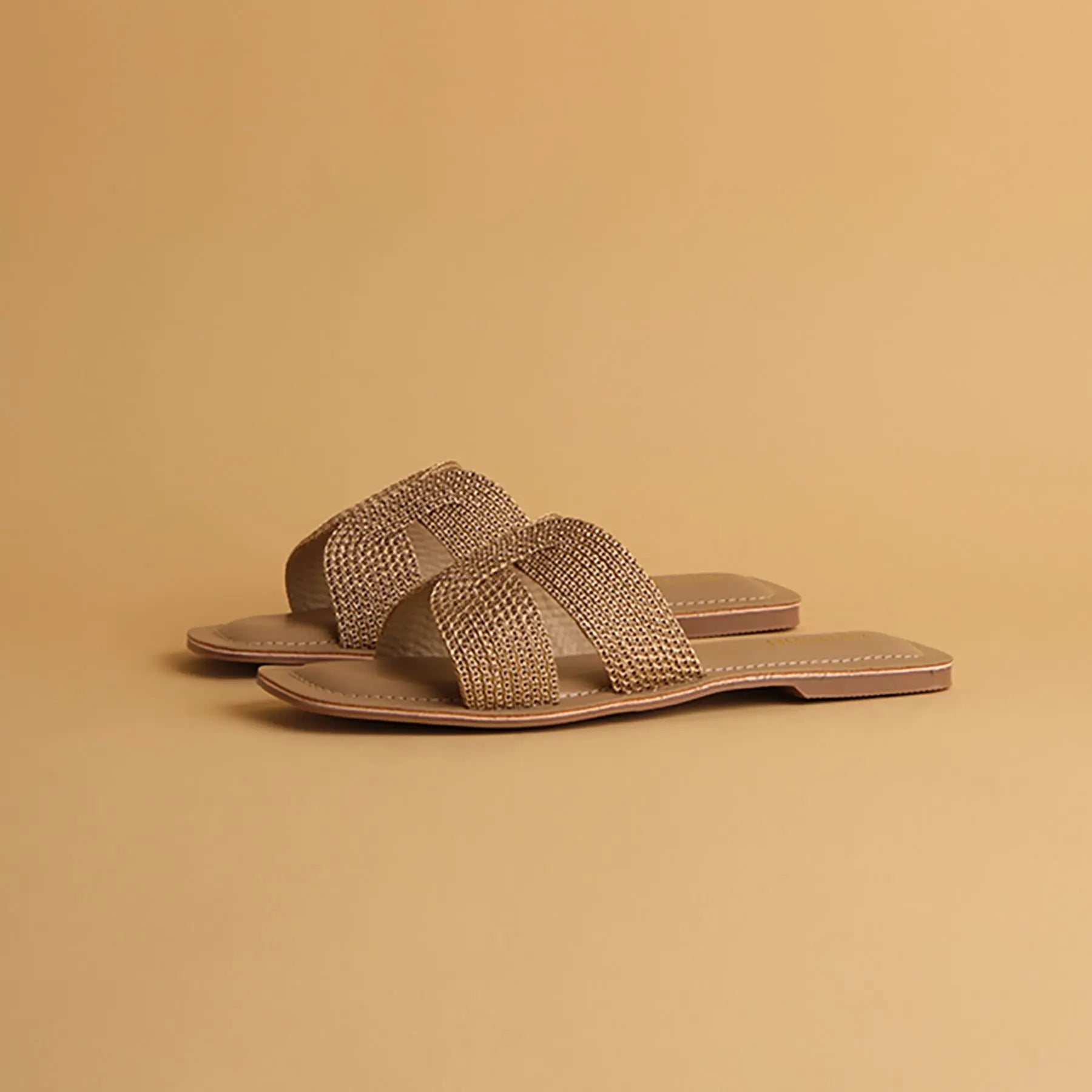 Aisha Metallic Flats Ahmad Arts