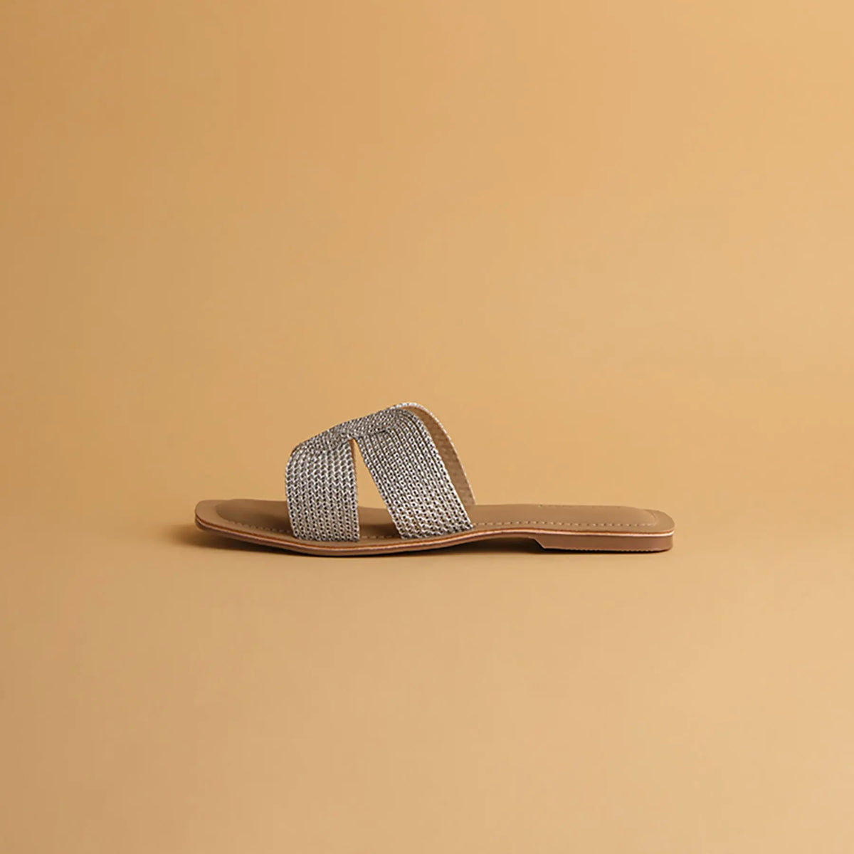 Aisha Metallic Flats Ahmad Arts
