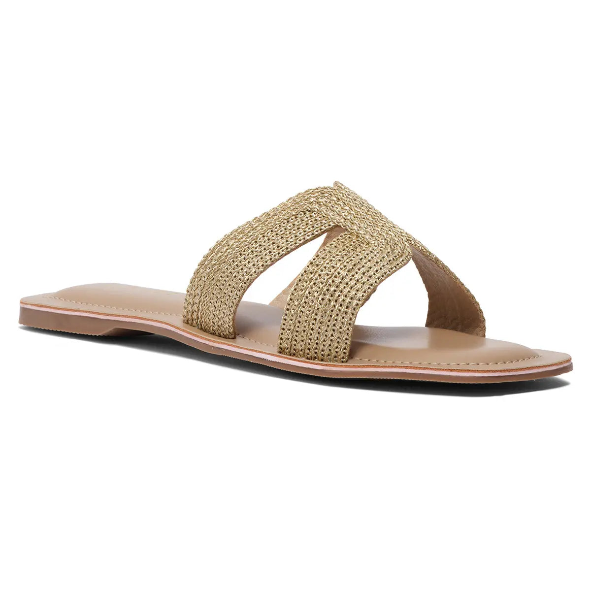 Aisha Metallic Flats Ahmad Arts