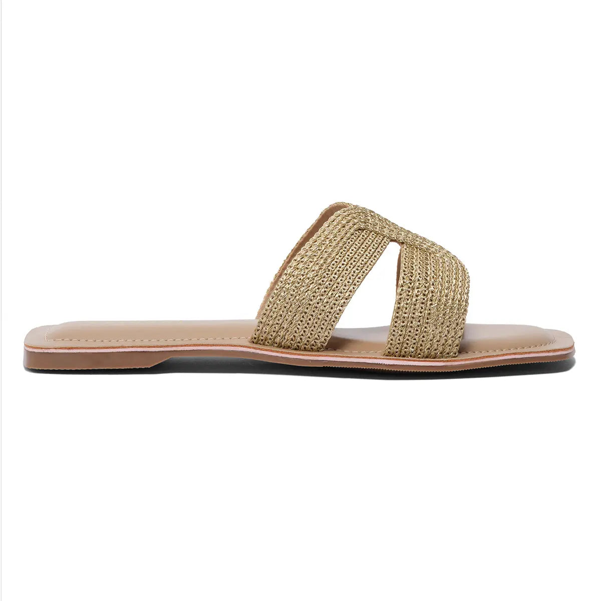 Aisha Metallic Flats Ahmad Arts