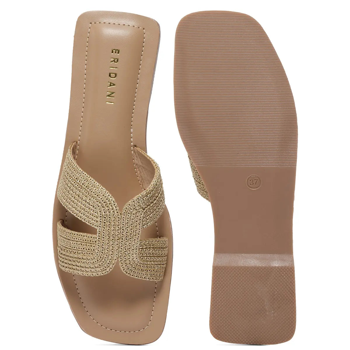 Aisha Metallic Flats Ahmad Arts