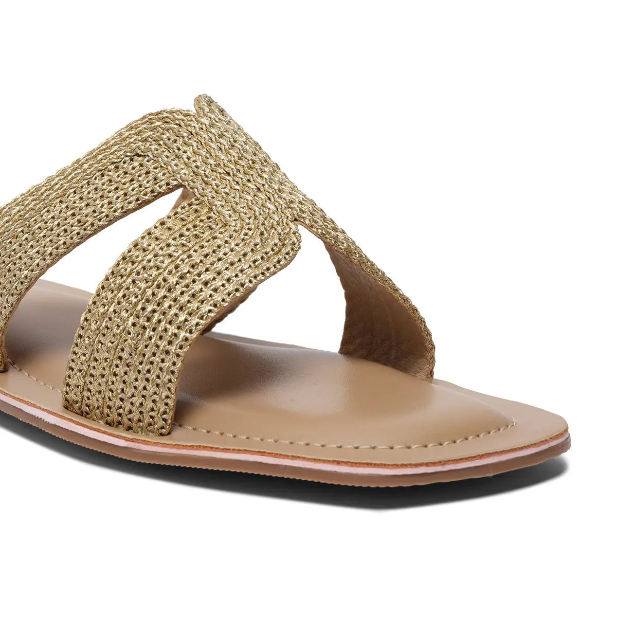 Aisha Metallic Flats Ahmad Arts