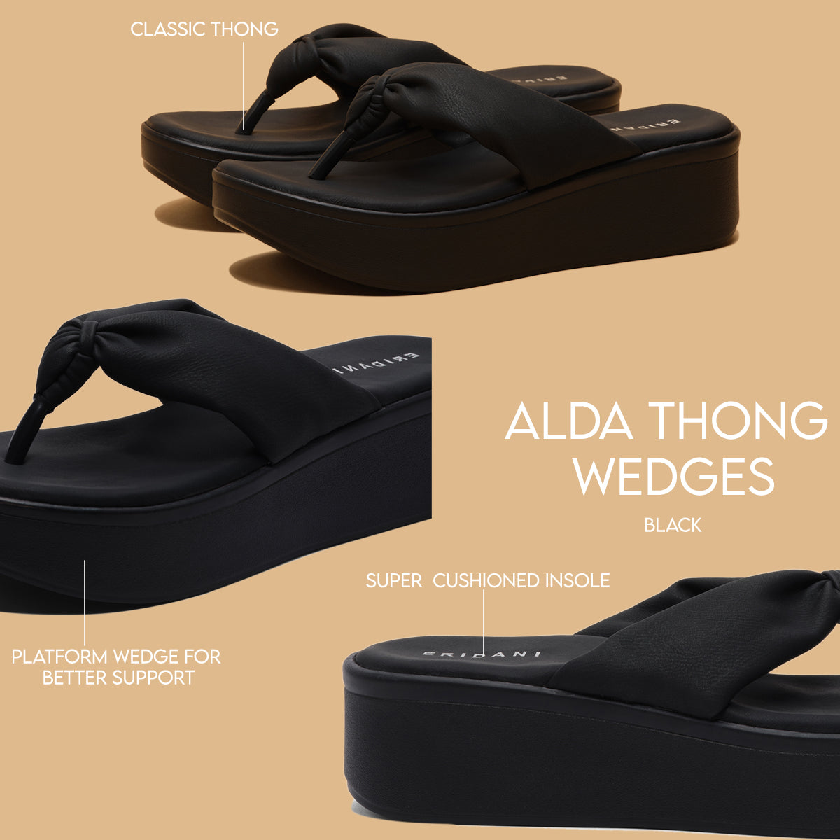 Alda Thong Wedges Habiba Footwear Eridani