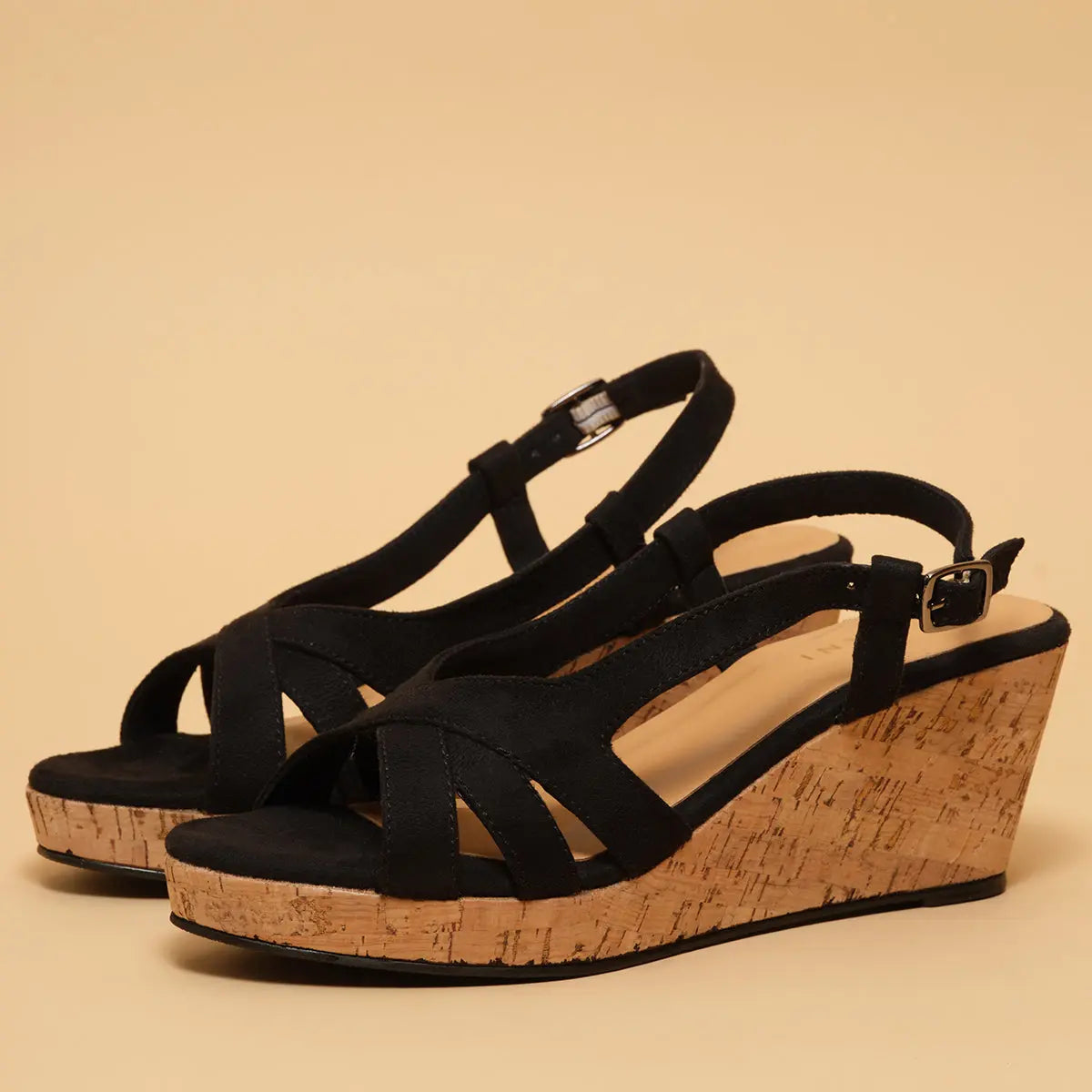 Arlette Cork Wedges Star Footwear