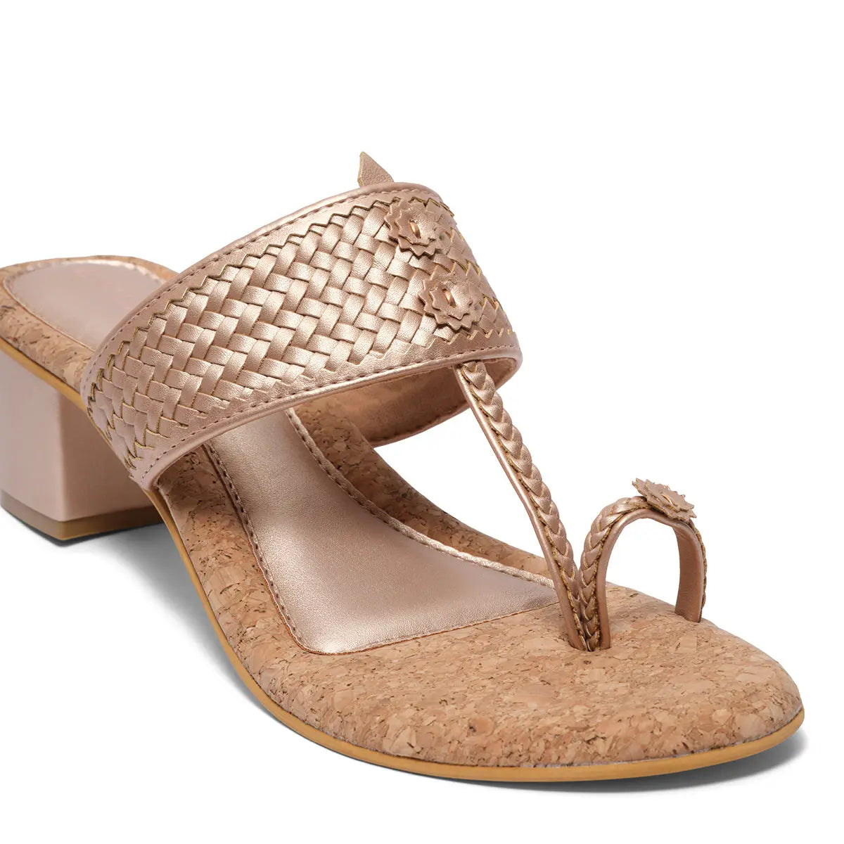 Arzu Metallic Kolhapuri Heels Akil