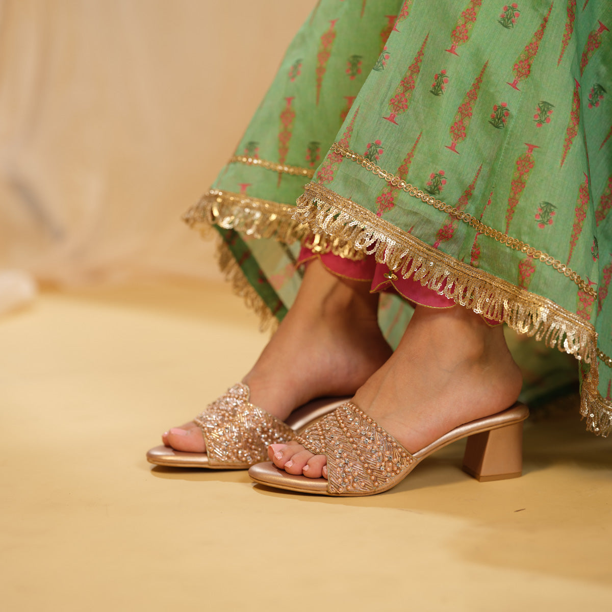 Atrani Embroidered Heels