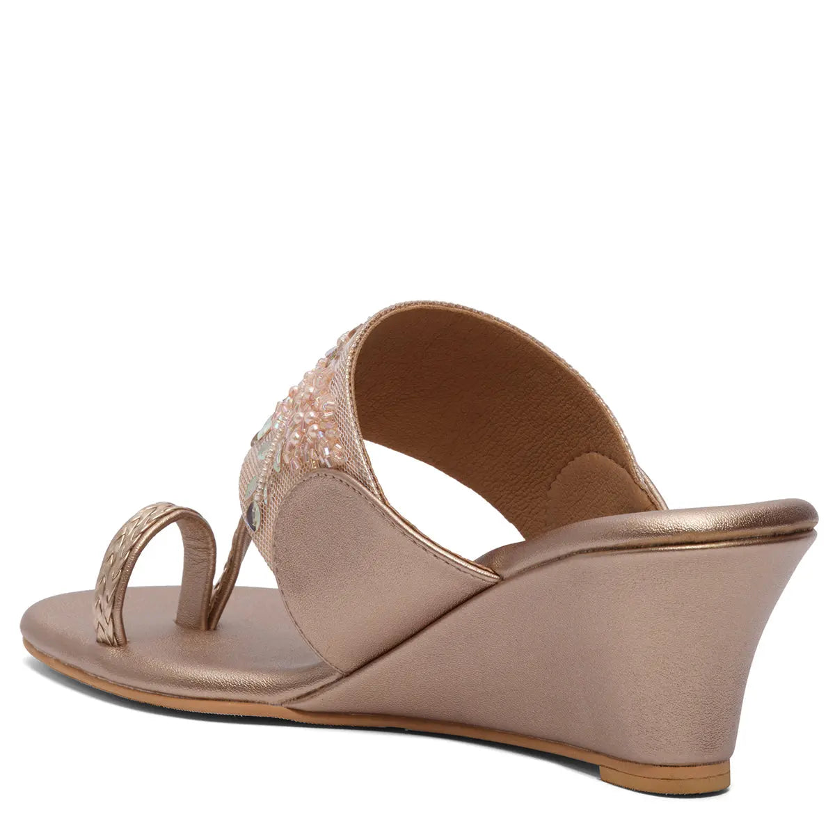 Aurya Kolhapuri Wedges Macro Footwear