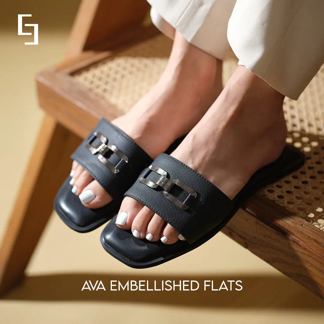 Ava Embelished Flats Ahmad Arts