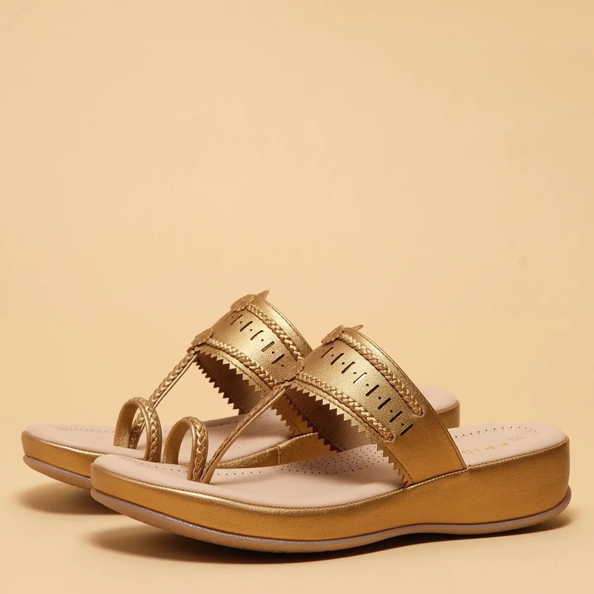 Avianna Kolhapuri Flatforms Indian Leather Company