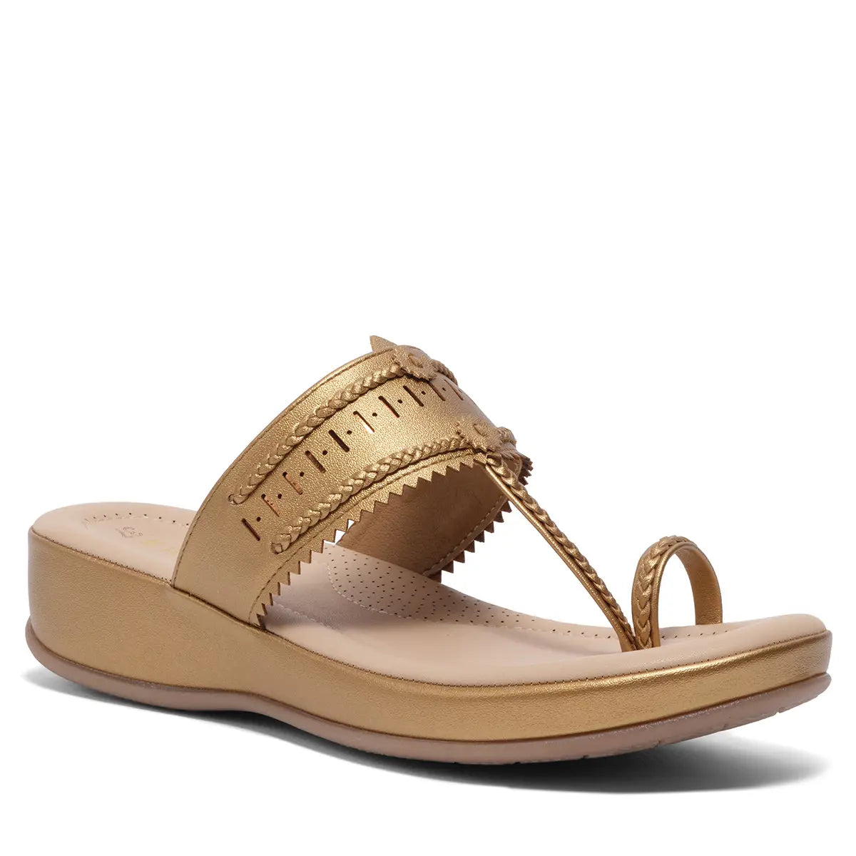 Avianna Kolhapuri Flatforms Indian Leather Company