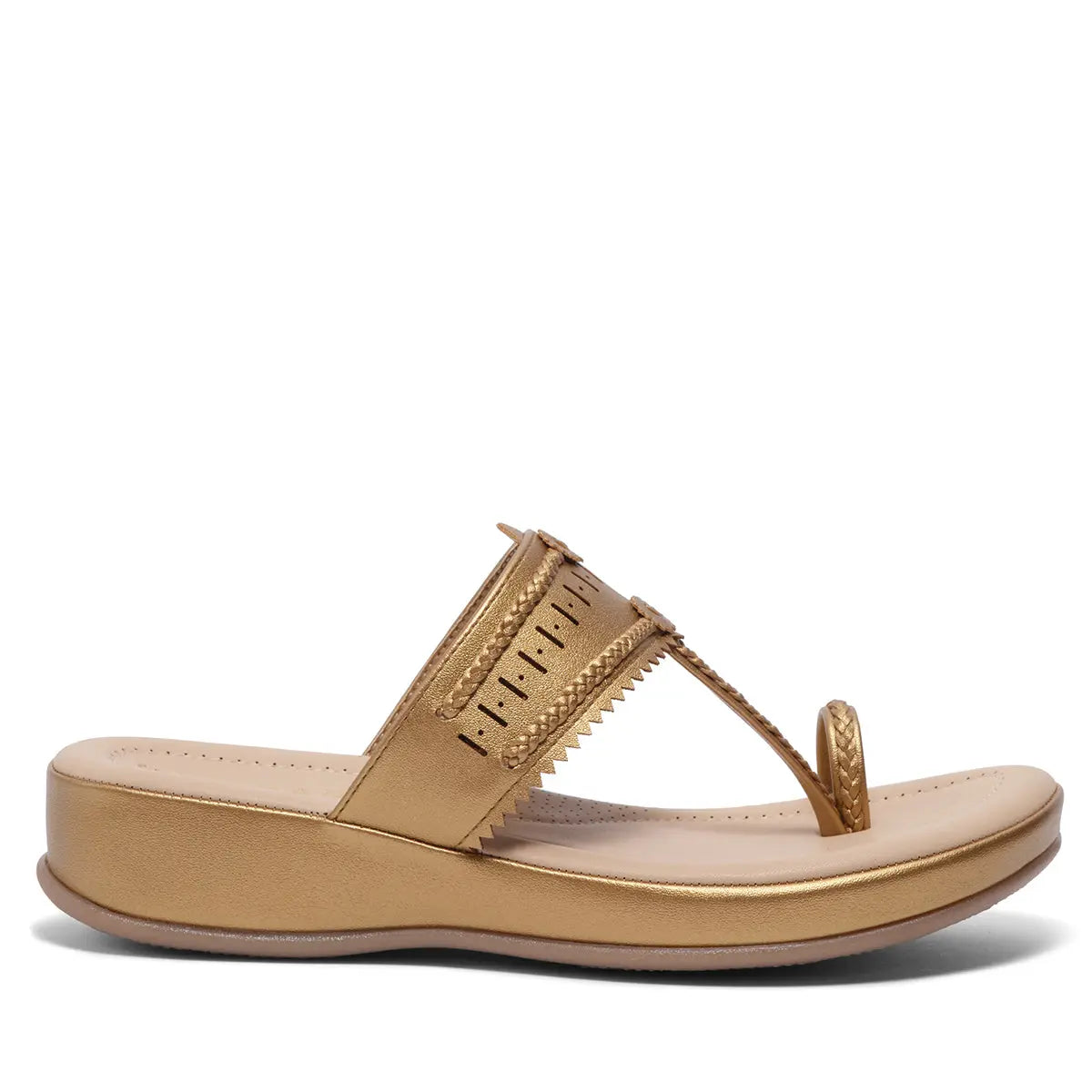 Avianna Kolhapuri Flatforms Indian Leather Company