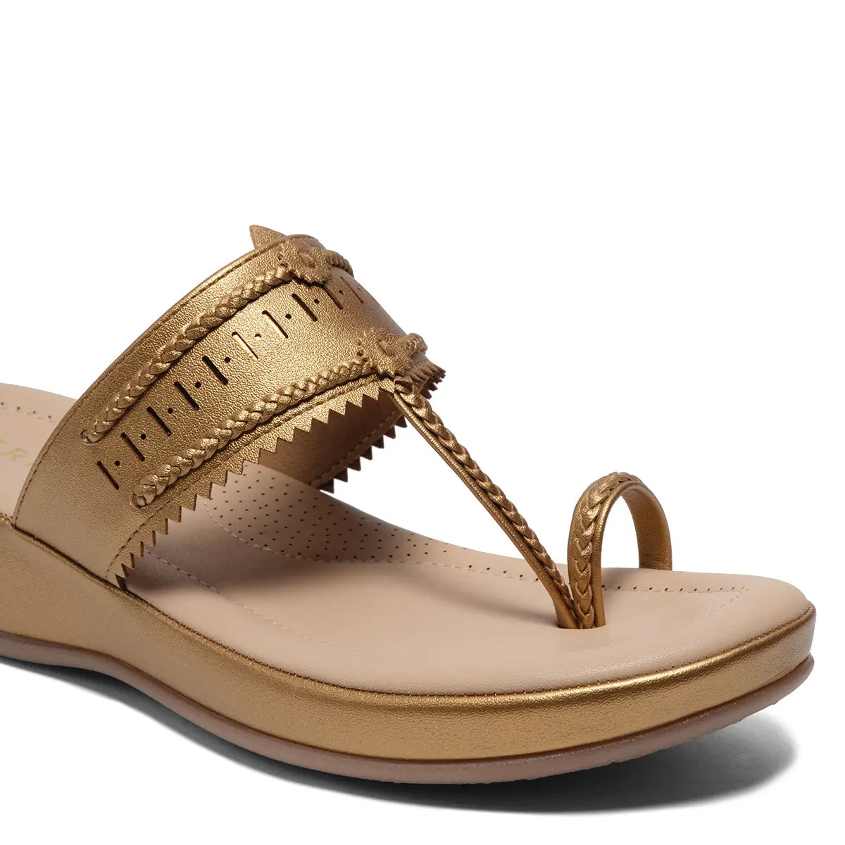 Avianna Kolhapuri Flatforms Indian Leather Company