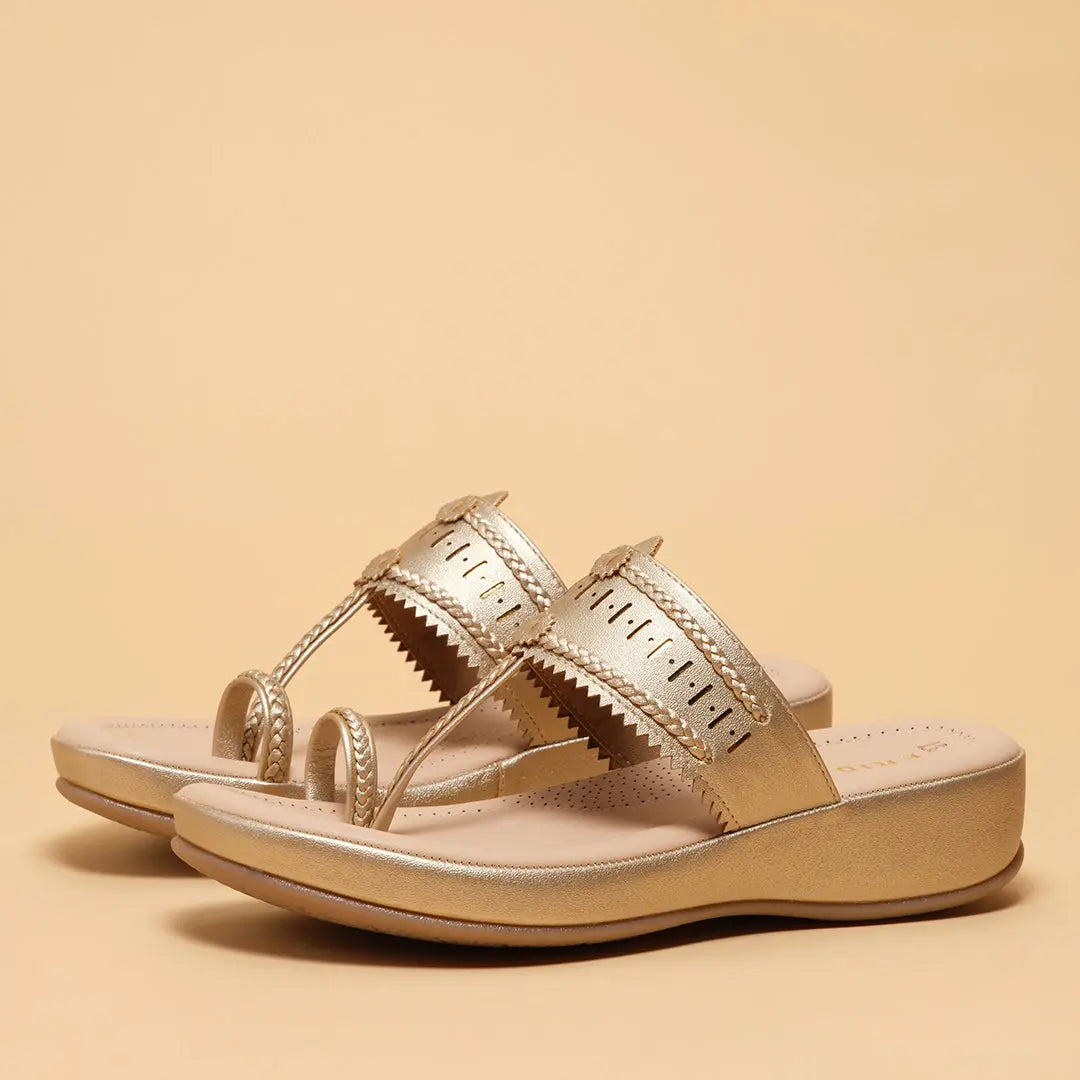 Avianna Kolhapuri Flatforms Indian Leather Company