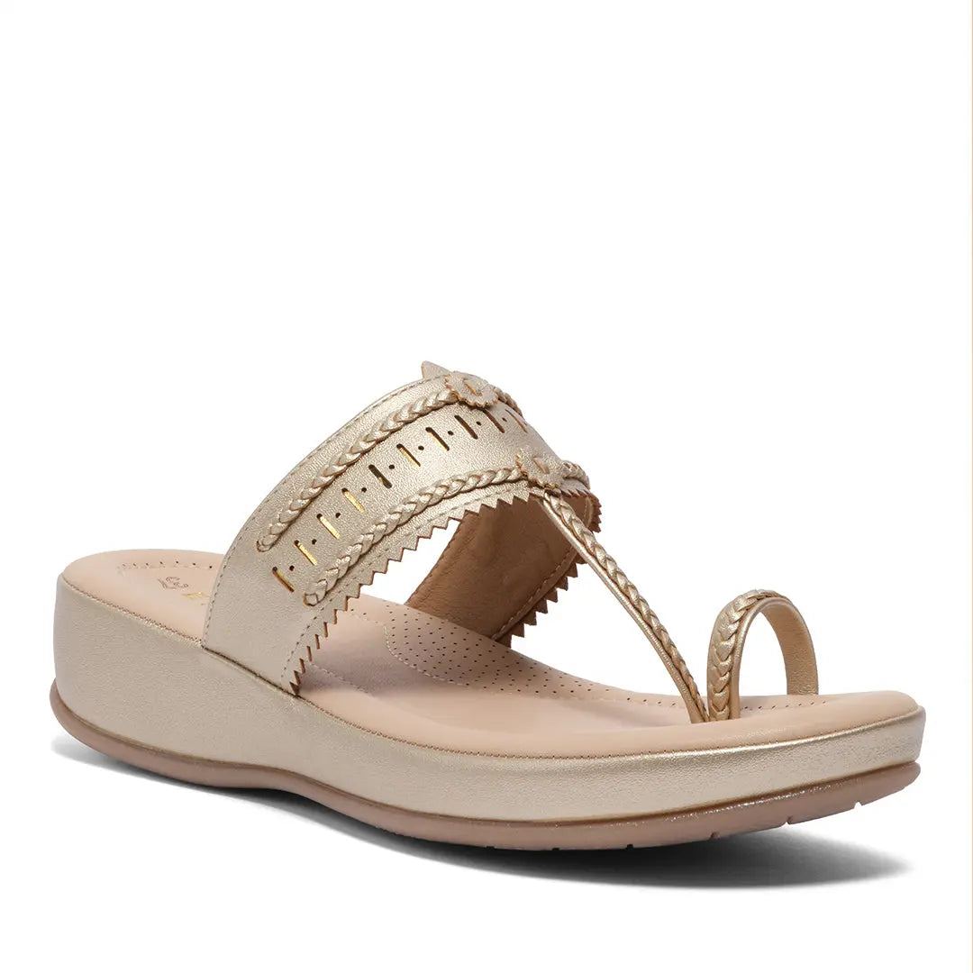 Avianna Kolhapuri Flatforms Indian Leather Company