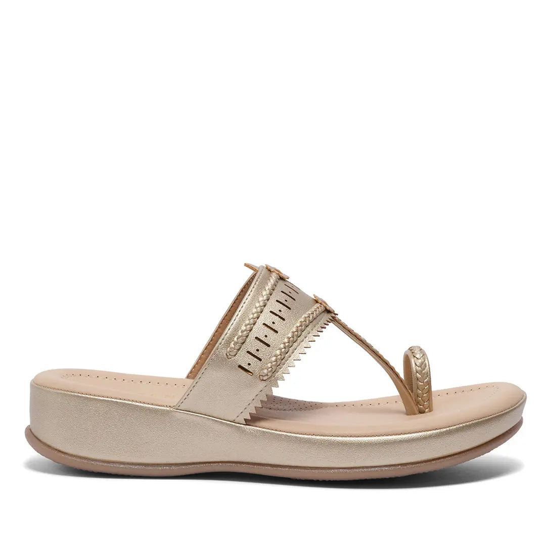 Avianna Kolhapuri Flatforms Indian Leather Company