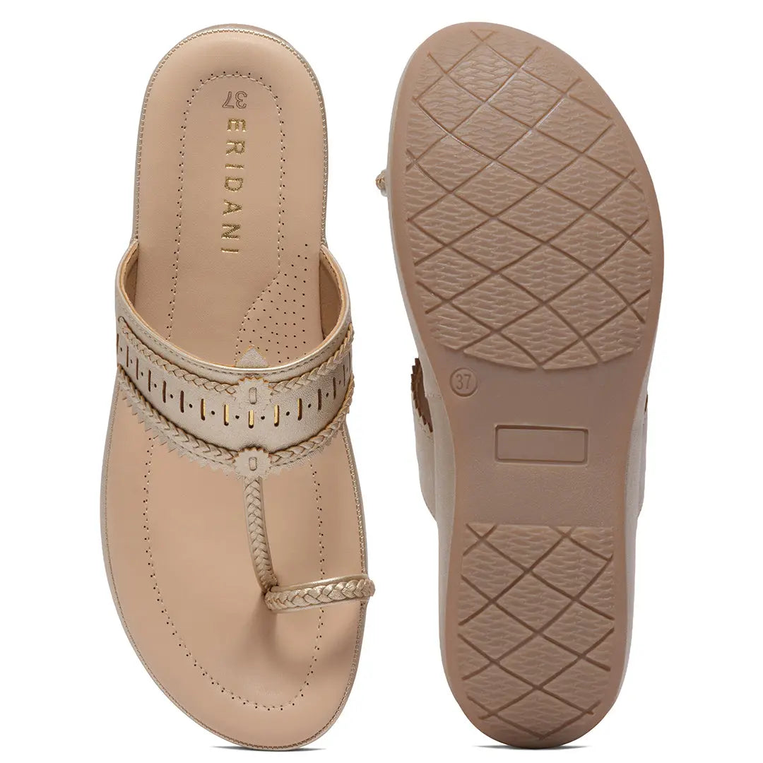 Avianna Kolhapuri Flatforms Indian Leather Company