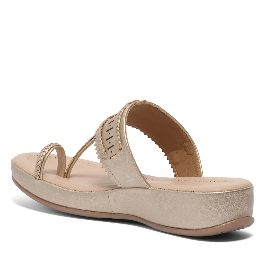 Avianna Kolhapuri Flatforms Indian Leather Company