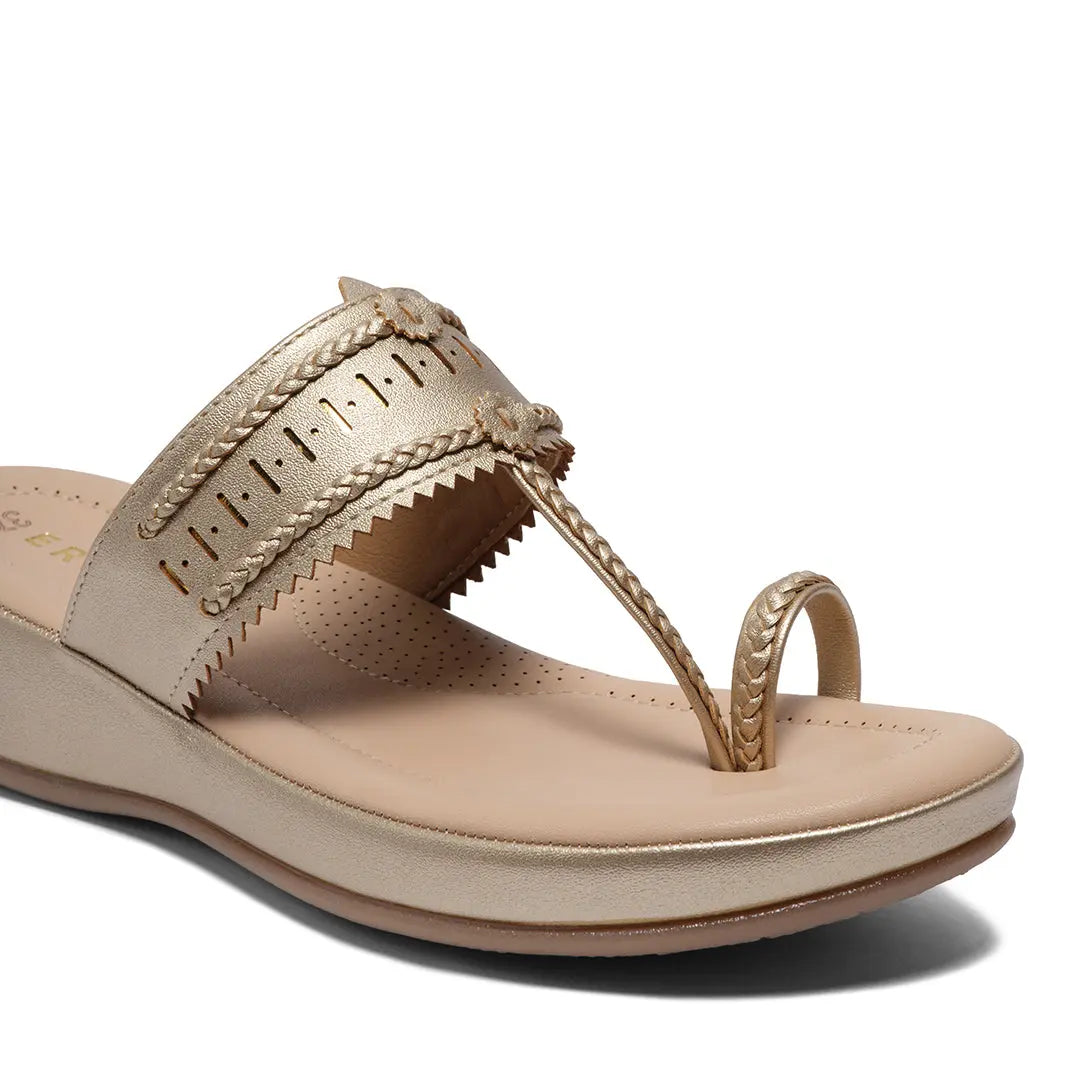 Avianna Kolhapuri Flatforms Indian Leather Company
