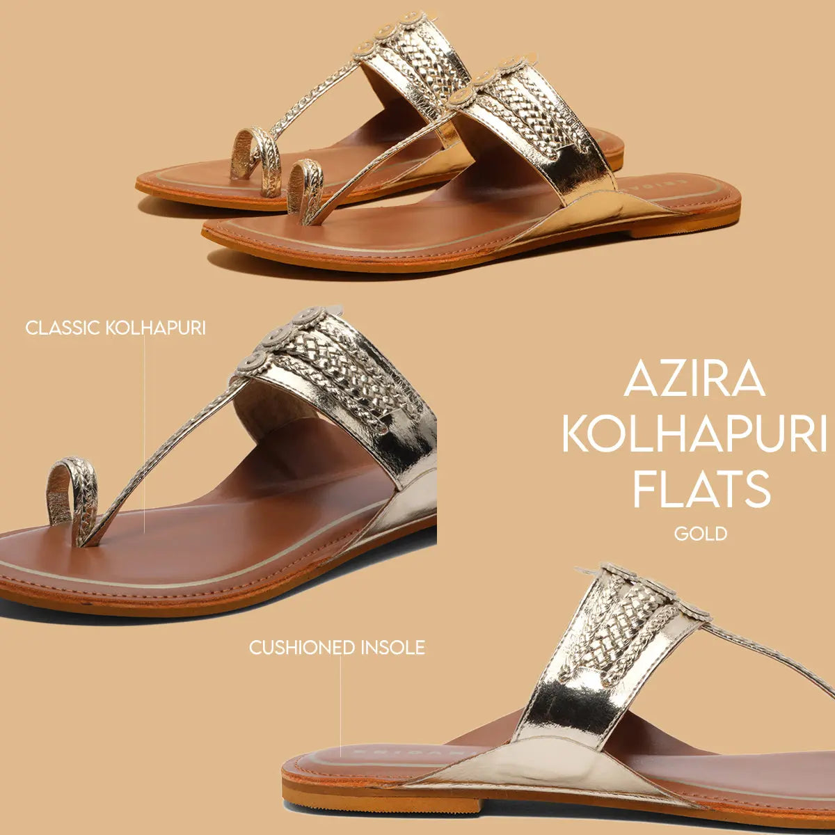 Azira Kolhapuri Flats Kailash Footwear Eridani