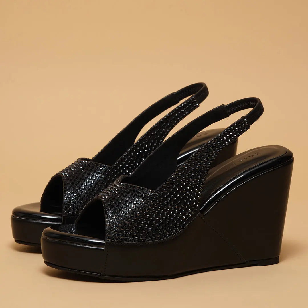 Azrina Embellished Wedges Come