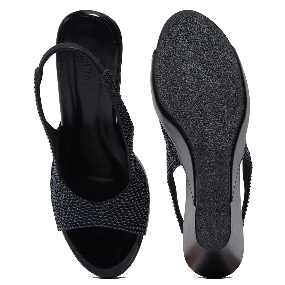 Azrina Embellished Wedges Come